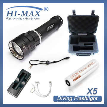 Made in China 1000lumens xm-l u2 diving flashlight light police 50w flashlight